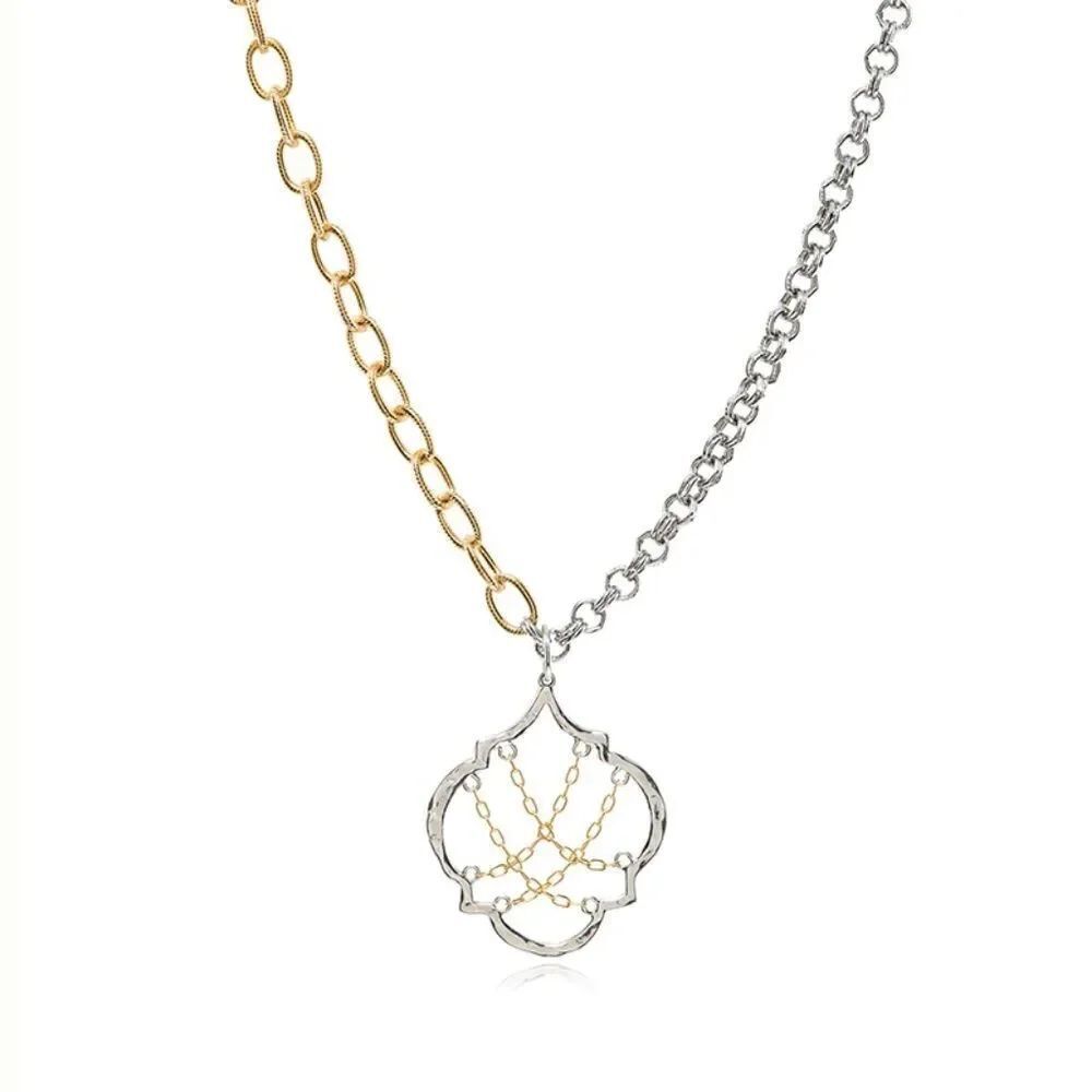 Sara Blaine/eSBe Hologram Mixed Metals Necklace